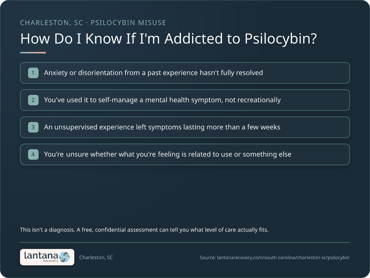 How do you know if you need Psilocybin Addiction in Charleston? — a checklist infographic