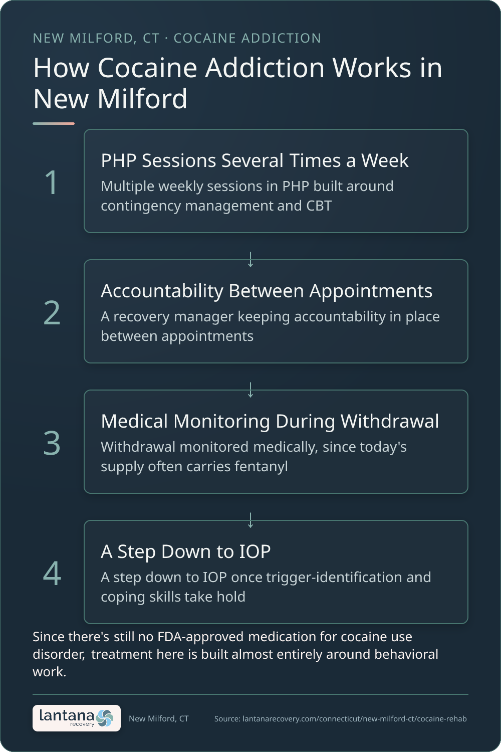 How Cocaine Addiction works in New Milford — an infographic