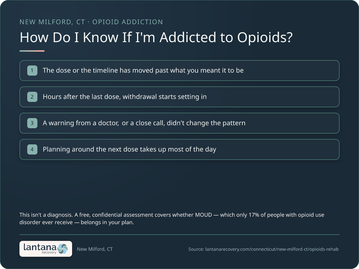 How do you know if you need Opioid Addiction Treatment and MOUD in New Milford? — a checklist infographic
