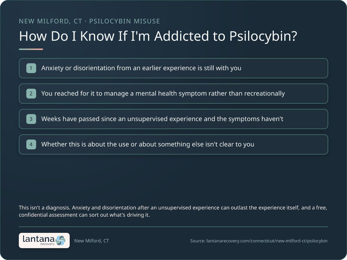 How do you know if you need Psilocybin Addiction in New Milford? — a checklist infographic
