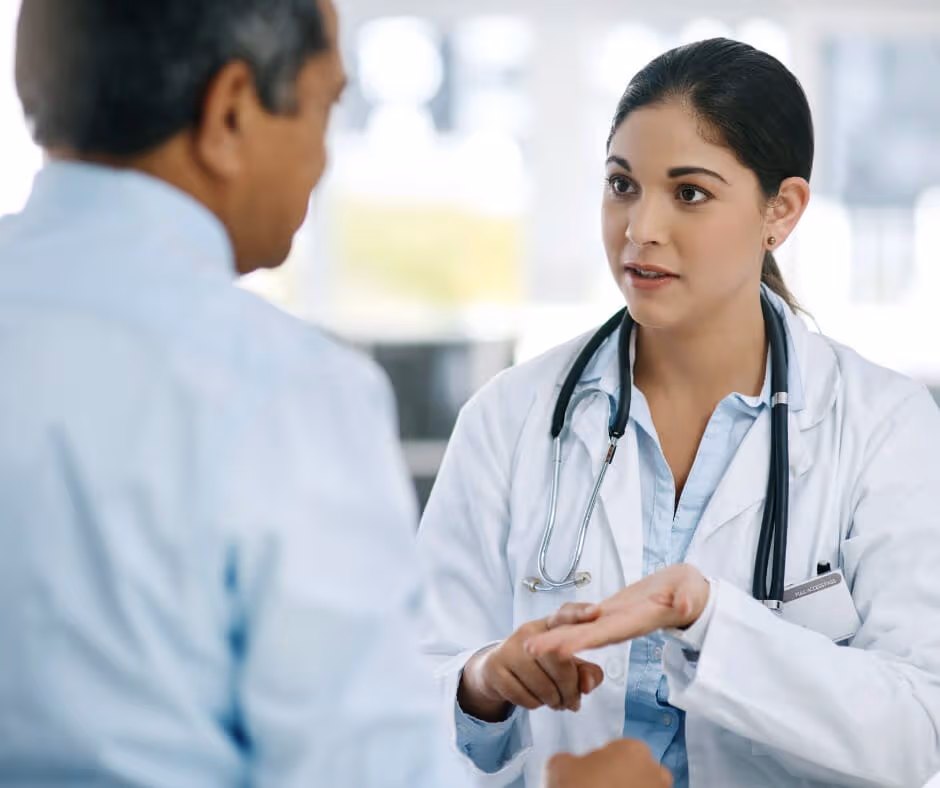 A Doctor and patient