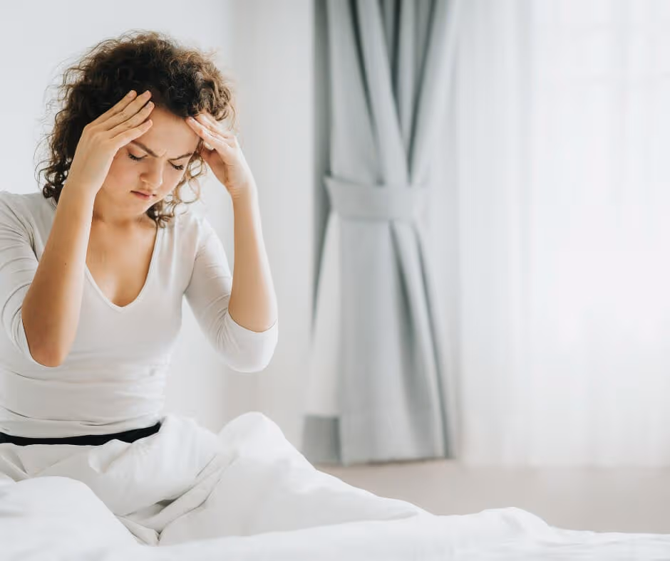 A person experiencing alcohol withdrawal symptoms