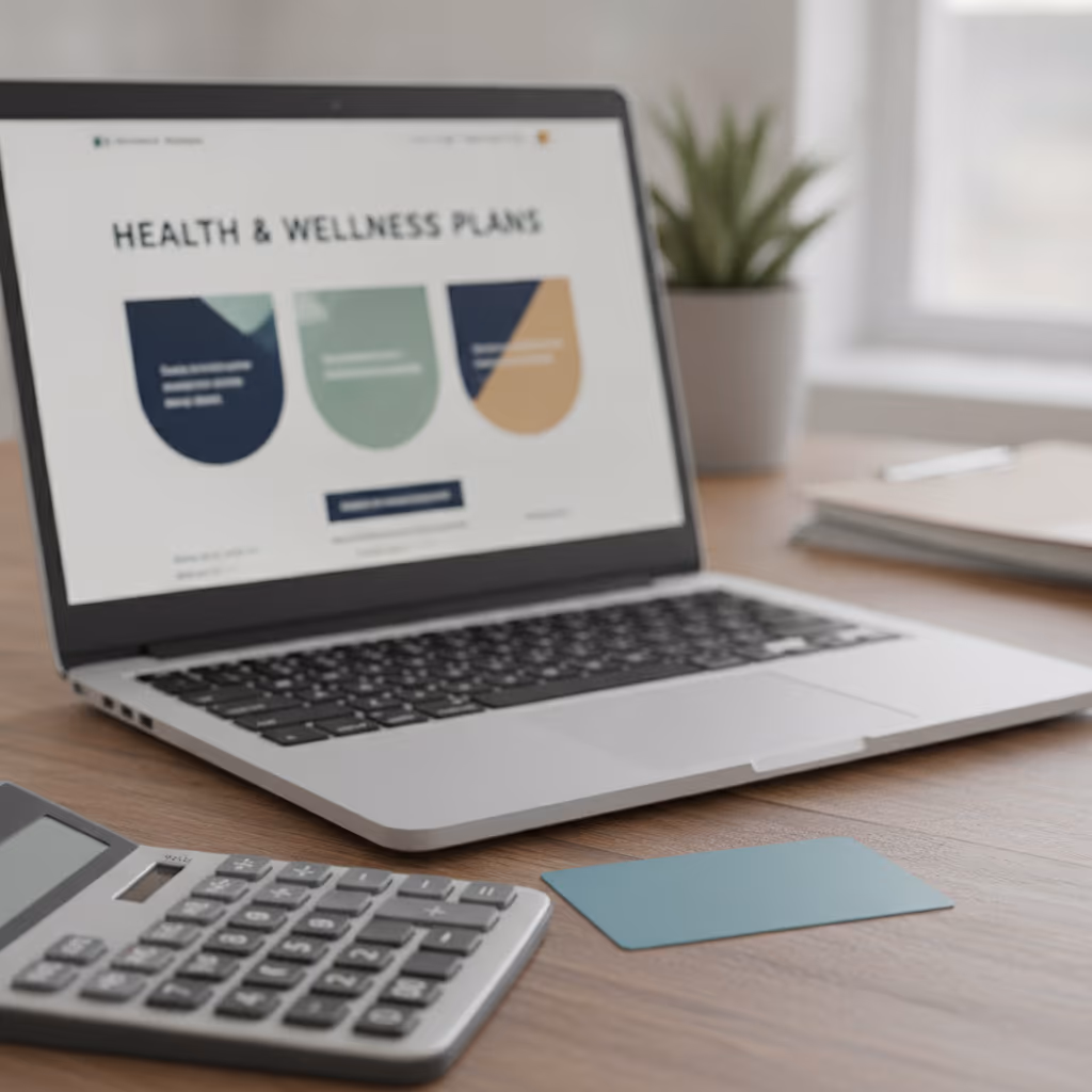 Filling out a health insurance enrollment form