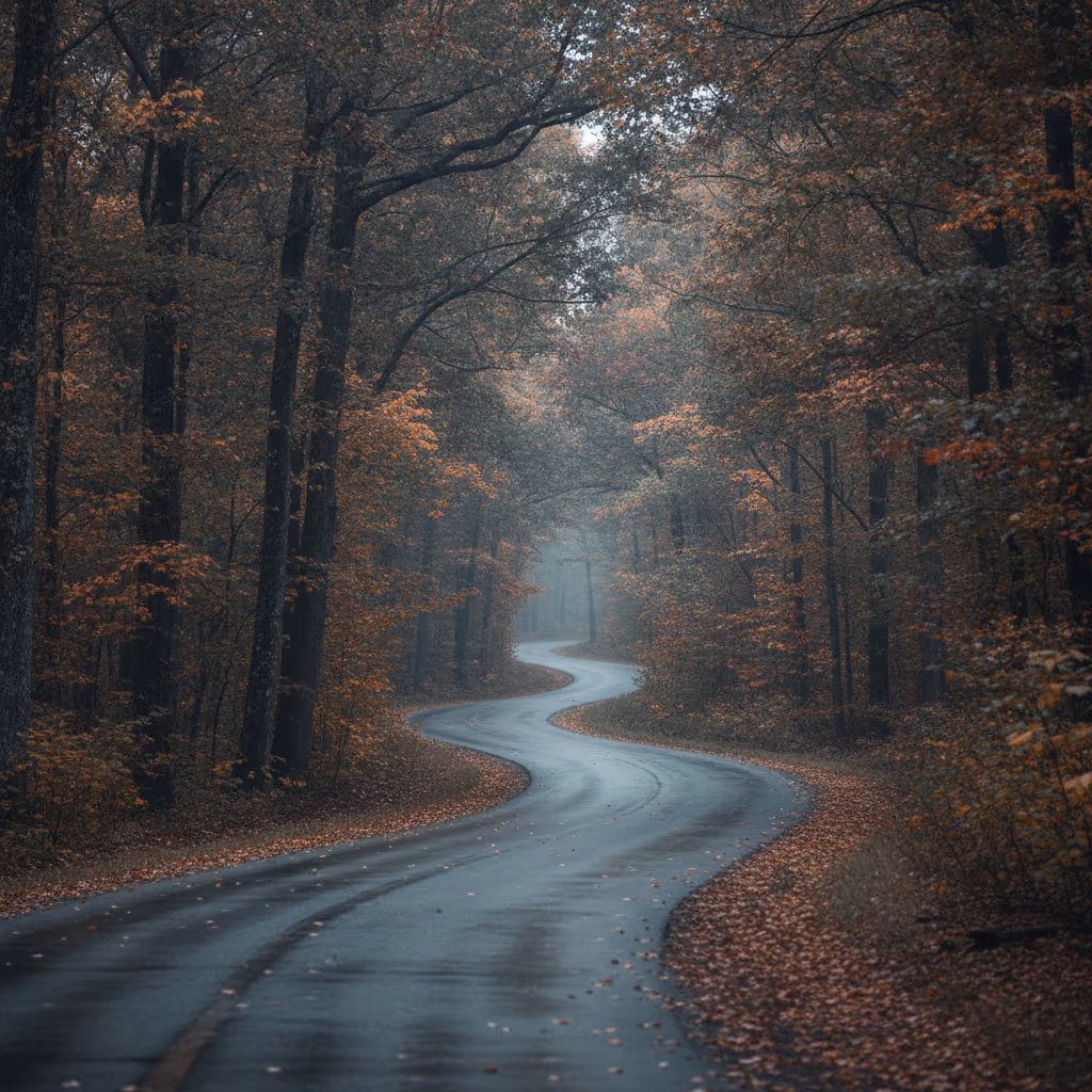 A rural road through Litchfield County, Connecticut