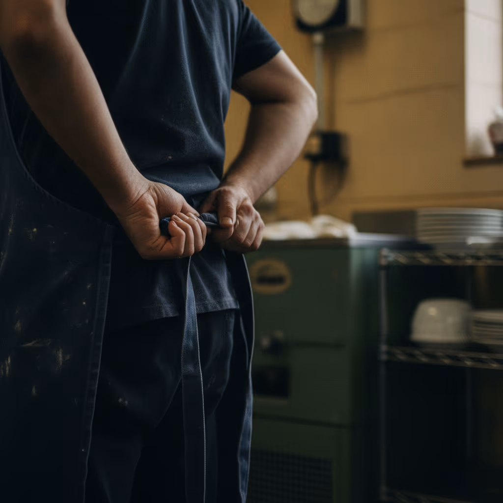 A restaurant kitchen during a busy dinner service