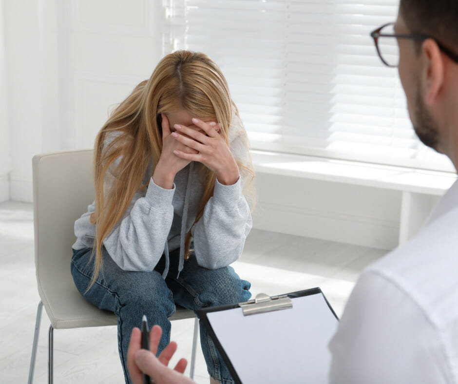 A person in rehab for drug addiction treatment